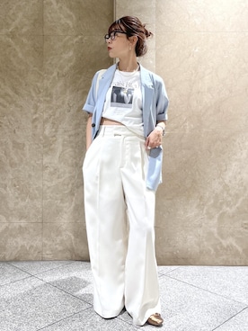 「VIS（ビス）のアイテム（パンツ）」を使った、maayaさん（レディース・158cm）の夏コーディネート