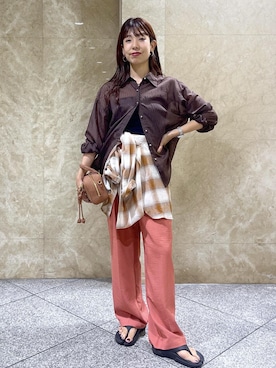 「アイテム（スラックス）」を使った、maayaさん（レディース・158cm・30代）の夏コーディネート