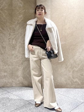 「アイテム（パンツ）」を使った、maayaさん（レディース・158cm・30代）の冬コーディネート