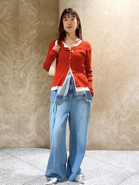 「レイヤード」｜「アイテム（キャミソール）」を使った、maayaさん（レディース・158cm）の秋コーディネート