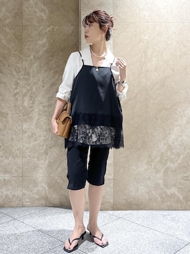 「VIS（ビス）のアイテム（パンツ）」を使った、maayaさん（レディース・158cm）の夏コーディネート