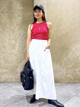 「アイテム（キャップ）」を使った、maayaさん（レディース・158cm・30代）の夏コーディネート