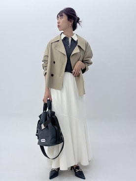 「VIS（ビス）のアイテム（ジャケット/アウター）」を使った、maayaさん（レディース・158cm）の春コーディネート