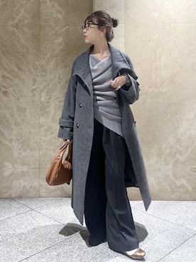 「アイテム（バンダナ/スカーフ）」を使った、maayaさん（レディース・158cm）の冬コーディネート