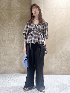 「VIS（ビス）のアイテム（パンツ）」を使った、maayaさん（レディース・158cm）の夏コーディネート