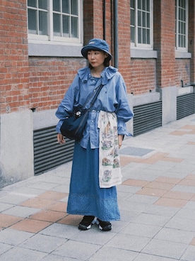 「plain-me（プレインミー）のアイテム（バッグ）」を使った、Yuさん（レディース・158cm）の夏コーディネート