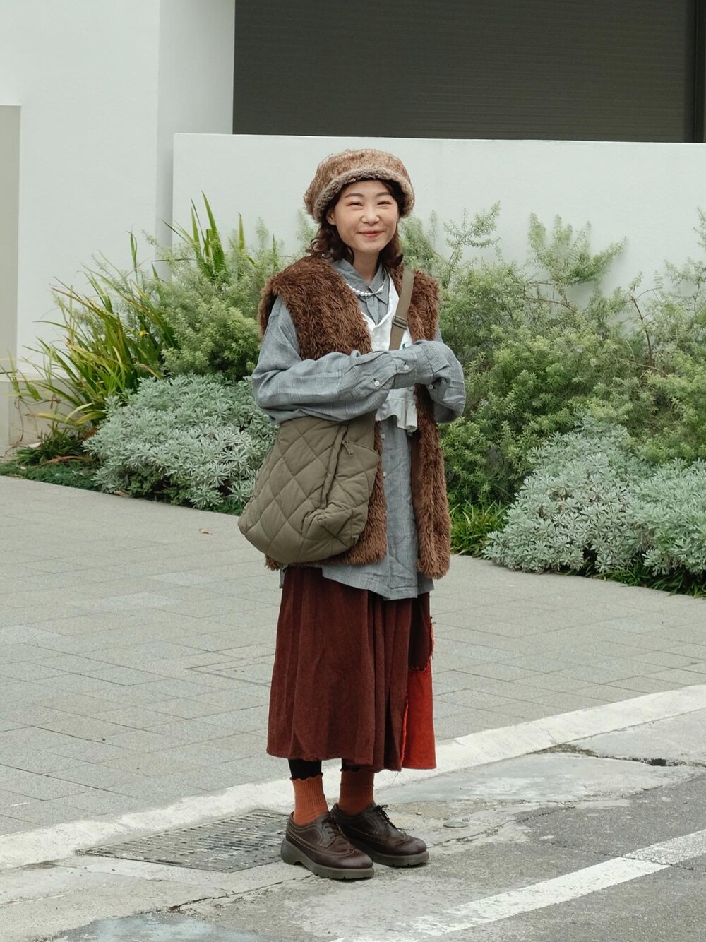 「オトナ女子、ootd、低身長女子、niko and ...」｜「niko and...のアイテム（パンツ、グリーン系）」を使った、Yuさん（レディース・158cm）の冬コーディネートの1枚目の写真