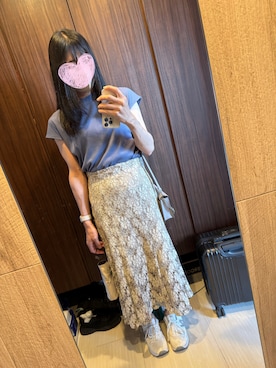 「NEW BALANCE（ニューバランス）のアイテム」を使った、かほさん（レディース・165cm）の夏コーディネート