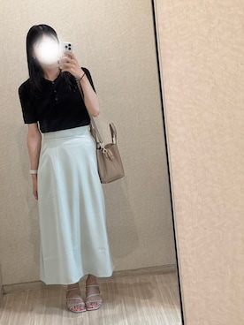 「アイテム（ポロシャツ）」を使った、かほさん（レディース・165cm）の夏コーディネート