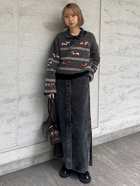 「Ameri（アメリ）のアイテム」を使った、AMERI VINTAGEさん（レディース・163cm）の冬コーディネート