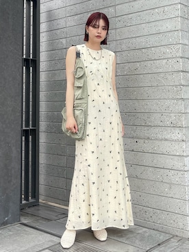 Ameri（アメリ）の「BIG POCKET STITCH DRESS（ワンピース