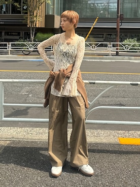 「アイテム（ジャケット/アウター）」を使った、AMERI VINTAGEさん（レディース・165cm）の秋コーディネート