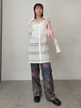 「Ameri（アメリ）のアイテム（パンツ）」を使った、AMERI VINTAGEさん（レディース・163cm）の冬コーディネート