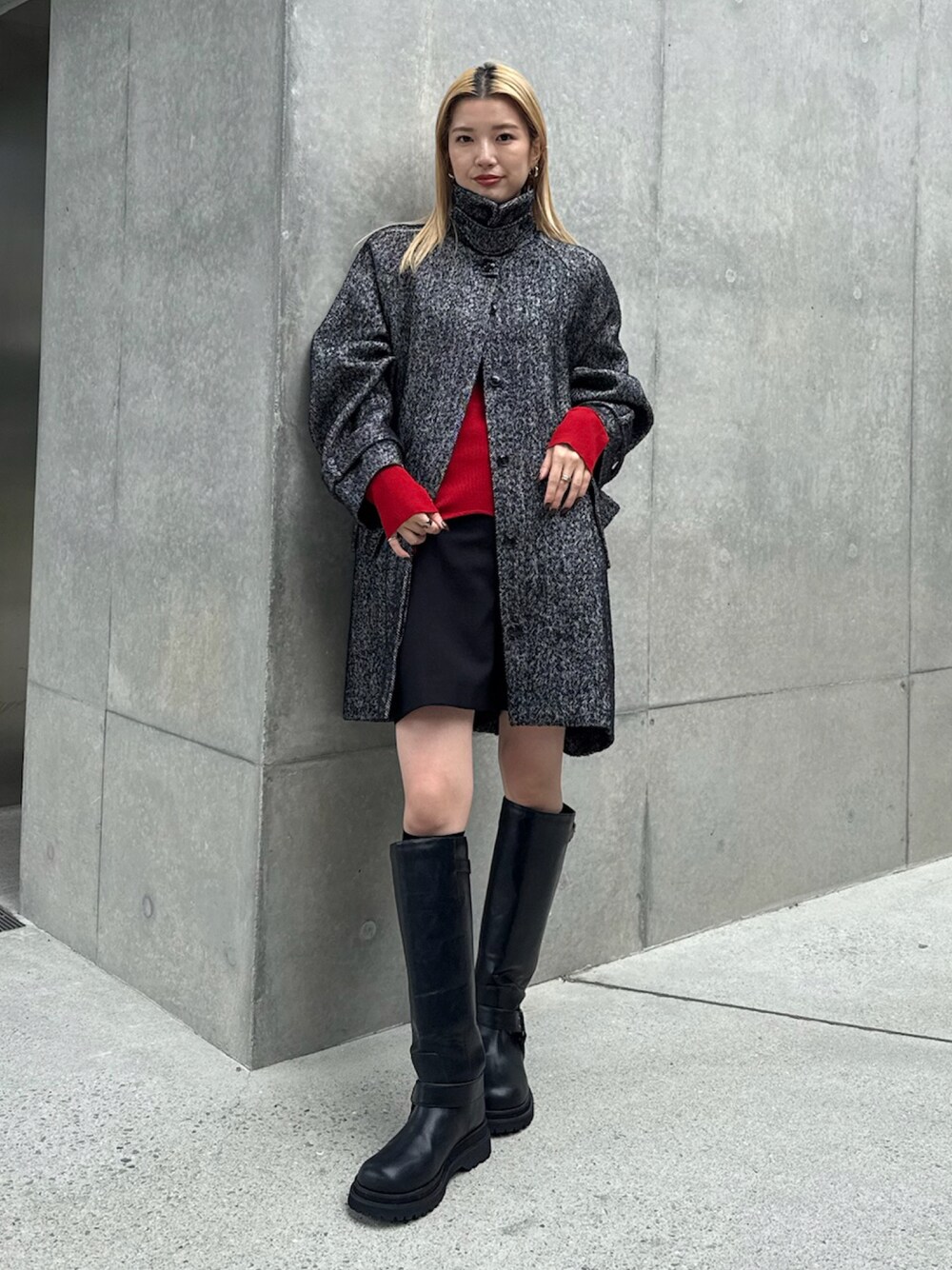 Ameri（アメリ）の「SIDE WAVE BUCKLE LONG BOOTS（ブーツ）」 - WEAR