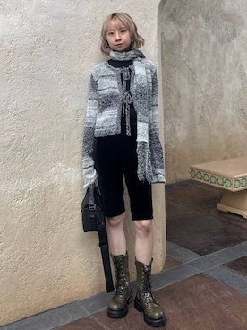 「アイテム（ブーツ、グリーン系）」を使った、AMERI VINTAGEさん（レディース・153cm）の秋コーディネート