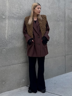 「Ameri（アメリ）のアイテム」を使った、AMERI VINTAGEさん（レディース・163cm）の冬コーディネート