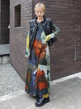 「アイテム（ワンピース/ドレス）」を使った、AMERI VINTAGEさん（レディース・165cm）の秋コーディネート