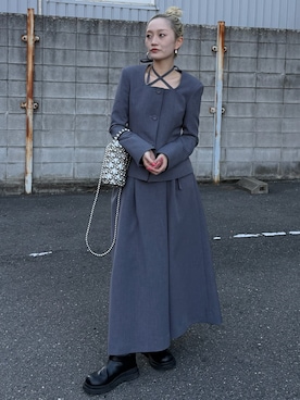 「Ameri（アメリ）のアイテム（ジャケット/アウター）」を使った、AMERI VINTAGEさん（レディース・163cm）の冬コーディネート