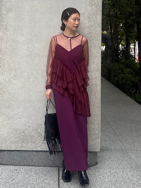 Ameri（アメリ）の「LACE KUNG FU DRESS（ワンピース）」 - WEAR