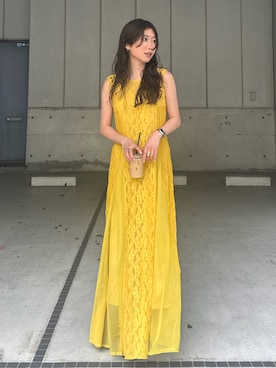 「レースワンピース」｜AMERI VINTAGEさん（レディース・160cm）の夏コーディネート