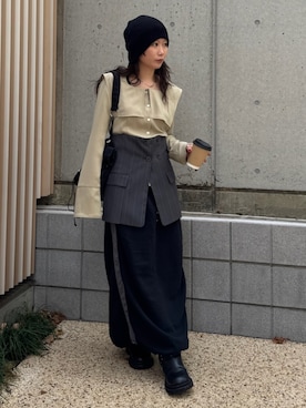 「Ameri（アメリ）のアイテム」を使った、AMERI VINTAGEさん（レディース・163cm）の冬コーディネート
