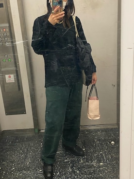 「Guess（ゲス）のアイテム（パンツ）」を使った、ひ さん（レディース・162cm）の冬コーディネート