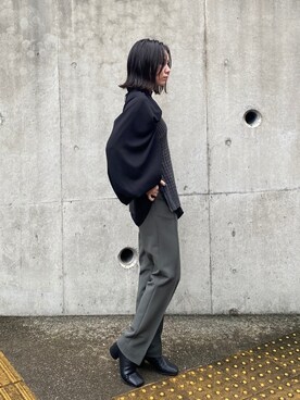 「AKTE（アクテ）のアイテム（ニット/セーター）」を使った、momokoさん（レディース・154cm）の秋コーディネート