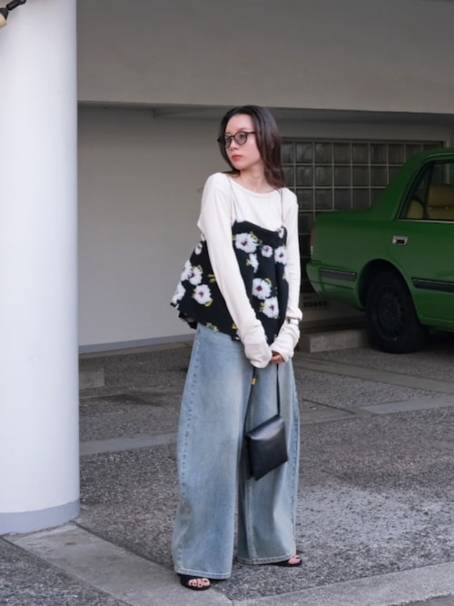 バギートップデニムパンツ（デニムパンツ）｜AKTE（アクテ）の