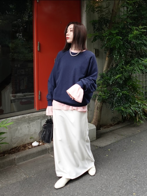 AKTE トレーナー スウェット ラグランスリーブライトスウェット