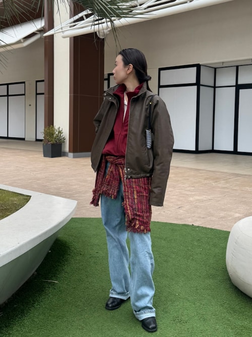 AKTE（アクテ） ボリュームフリースジップアッププルオーバー