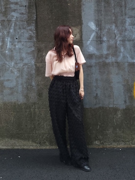 「AKTE（アクテ）のアイテム」を使った、momokoさん（レディース・155cm）の夏コーディネート