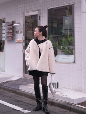 「AKTE（アクテ）のアイテム」を使った、momokoさん（レディース・155cm）の冬コーディネート