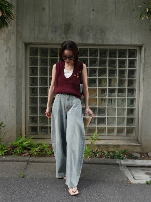 バギートップデニムパンツ（デニムパンツ）｜AKTE（アクテ）の