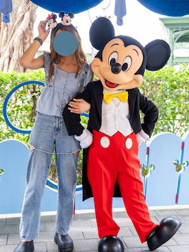 「Disney SERIES CREATED by MOUSSY（ディズニーシリーズクリエイテッドバイマウジー）のアイテム」を使った、なっちゃんさん（レディース・172cm）の夏コーディネート