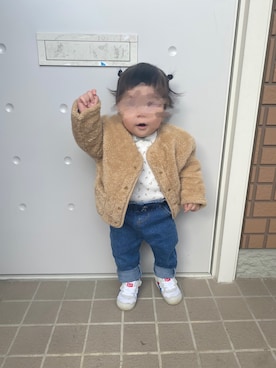 「無印良品（ムジルシリョウヒン）のアイテム（ジャケット/アウター）」を使った、じじじ❇︎さん（キッズ・70cm）の秋コーディネート