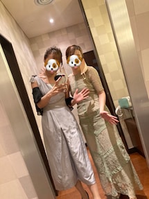 LADYショルダーギャザーレースマキシワンピース｜ラグナムーン