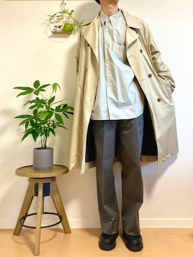 「PUBLIC TOKYO（パブリックトウキョウ）のアイテム（チノパンツ）」を使った、Nao-Nanさん（メンズ・171cm）の秋コーディネート