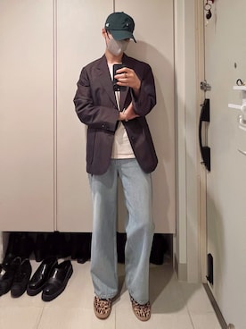 「RED CARD TOKYO（レッドカード）のアイテム（パンツ）」を使った、Nao-Nanさん（メンズ・171cm）の春コーディネート