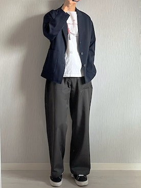 「PUBLIC TOKYO（パブリックトウキョウ）のアイテム（スニーカー）」を使った、Nao-Nanさん（メンズ・171cm）の春コーディネート
