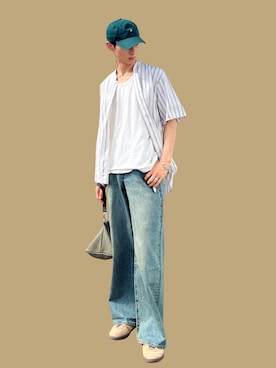 「Jieda（ジエダ）のアイテム（ベルト）」を使った、Nao-Nanさん（メンズ・171cm）の秋コーディネート