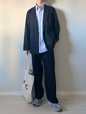 「PORT BY ARK（ポートバイアーク）のアイテム（パンツ）」を使った、Nao-Nanさん（メンズ・171cm）の秋コーディネート