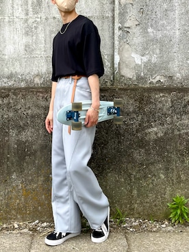 「デニムっていいよね」｜「アイテム（アクセサリー）」を使った、Nao-Nanさん（メンズ・171cm）の夏コーディネート