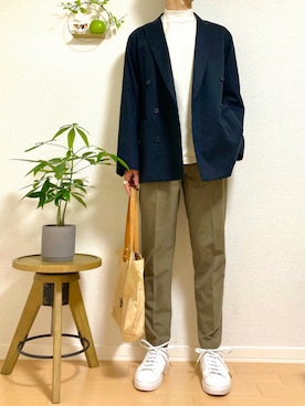 「PORT BY ARK（ポートバイアーク）のアイテム（ジャケット/アウター）」を使った、Nao-Nanさん（メンズ・171cm）の秋コーディネート