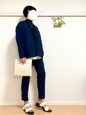「STUDIOUS（ステュディオス）のアイテム（バッグ）」を使った、Nao-Nanさん（メンズ・171cm）の夏コーディネート