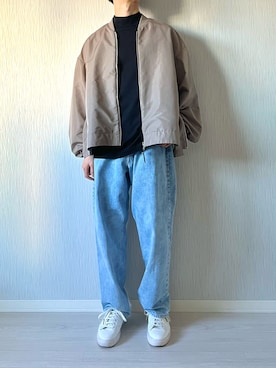 「ブリーチデニム」｜「アイテム（ジャケット/アウター）」を使った、Nao-Nanさん（メンズ・171cm）の秋コーディネート