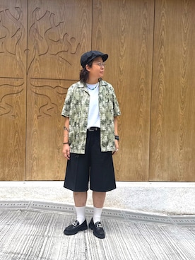 「アイテム（ハンチング/ベレー帽）」を使った、WOOD. ASTROさん（メンズ・169cm）の秋コーディネート