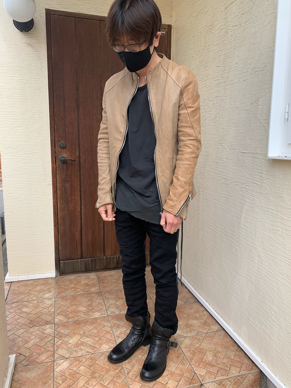 「秋コーデ、休日スタイル、B2nd」｜「OFFICINE CREATIVEのアイテム（ブーツ、ブラック系）」を使った、makiron0524さん（メンズ・173cm）の秋コーディネートの1枚目の写真