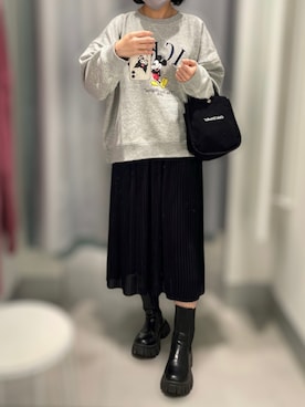 「ODD STUDIO（オッドスタジオ）のアイテム（バッグ）」を使った、ぱくきむちさん（レディース・162cm）の秋コーディネート