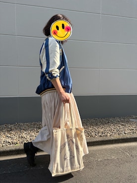 「coca（coca）（コカ）のアイテム（スカート）」を使った、めたれさん（レディース・167cm）の春コーディネート