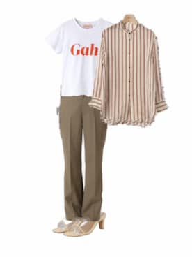 「FRAMeWORK（フレームワーク）のアイテム（スラックス）」を使った、maさん（レディース・163cm）の秋コーディネート